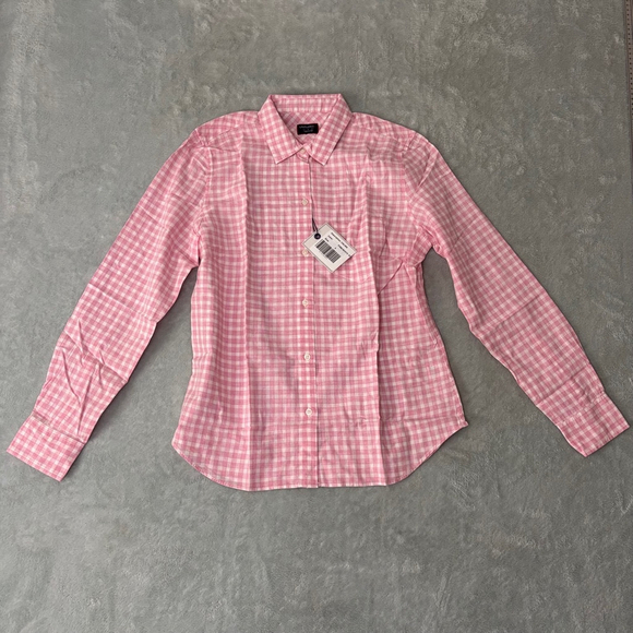 UNTUCKit Tops - NWT UNTUCKit Pink Gingham Button-Up Shirt - Size 4